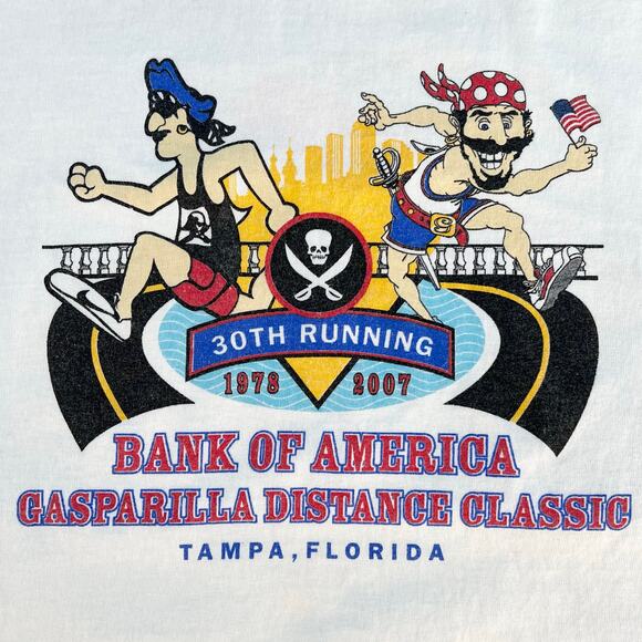 Tampa Gasparilla Distance Run ringer tshirt 2007 - Picture 4 of 8